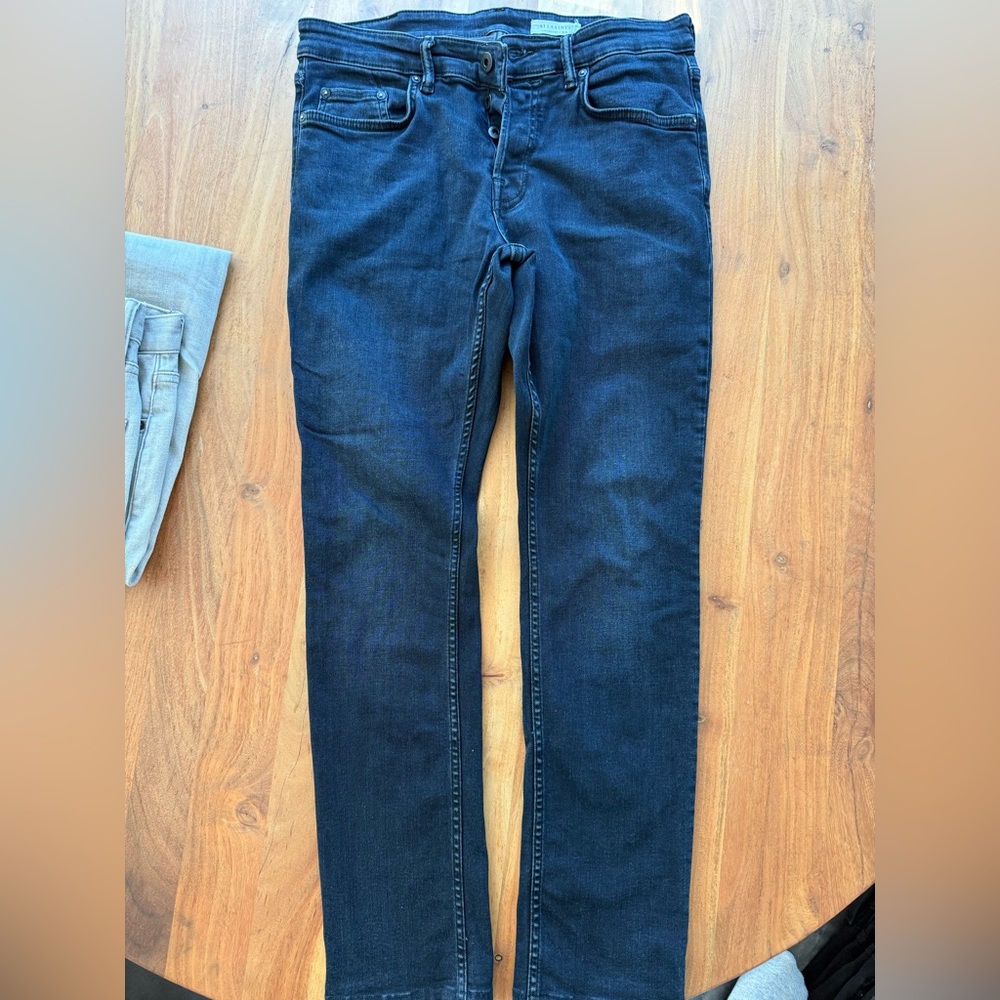 Men's Indigo All Saints Cigarette jeans